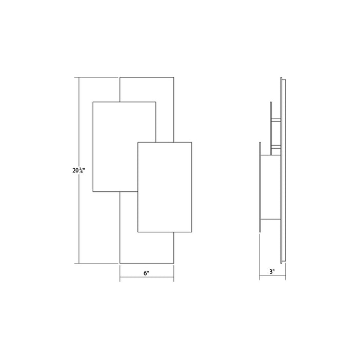 Sonneman Offset Panels Indoor/Outdoor LED Sconce