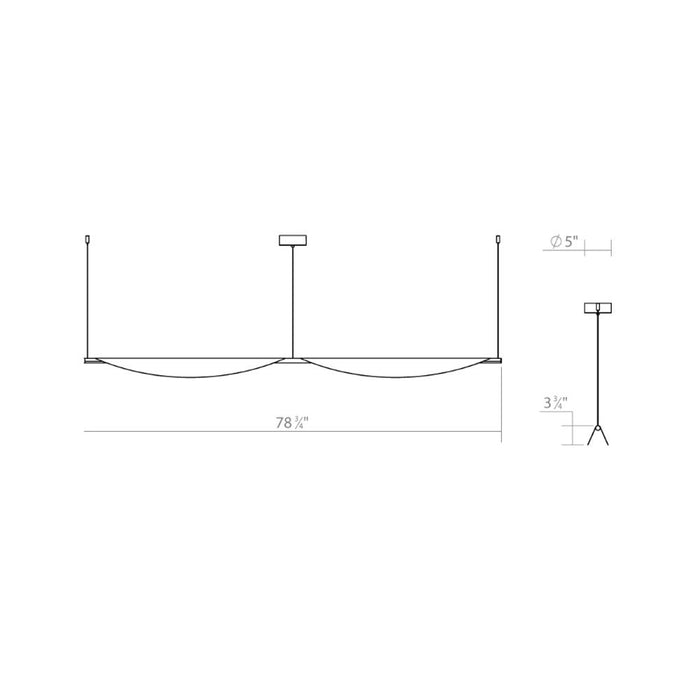 Sonneman Tela LED Double Linear Suspension