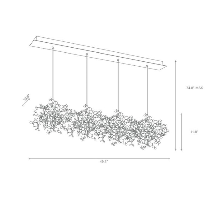 Terzani Argent Linear Chandelier