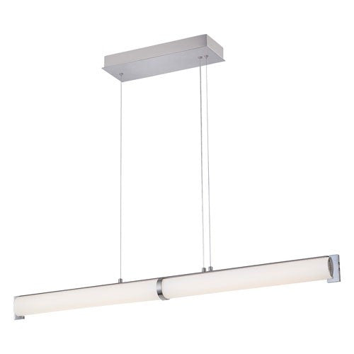 Tube LED Linear Suspension - Brushed Nickel Finish