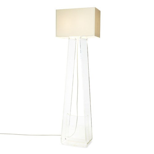 Tube Top Floor Lamp - White/Clear