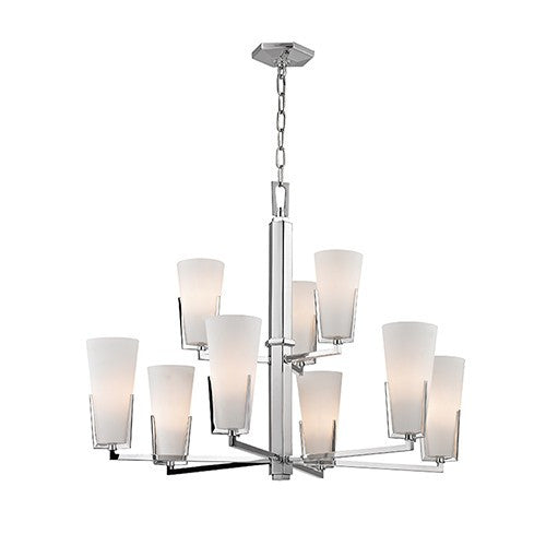 Upton 9 Light Chandelier - Polished Nickel