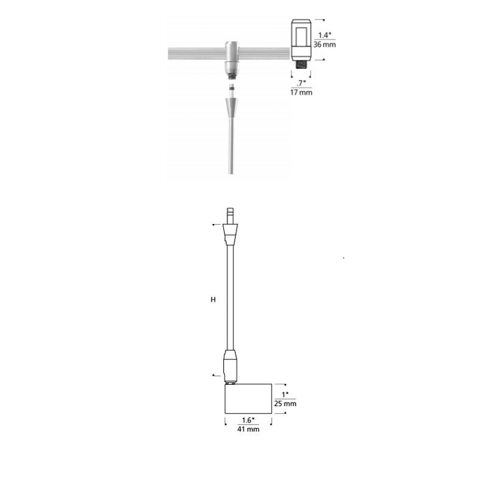 Visual Comfort Architectural Bolt Monorail Head