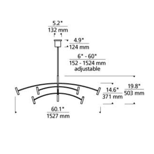 Visual Comfort Modern AERIAL 60 CHANDELIER