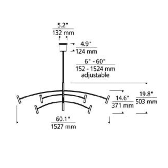 Visual Comfort Modern AERIAL 60 CHANDELIER