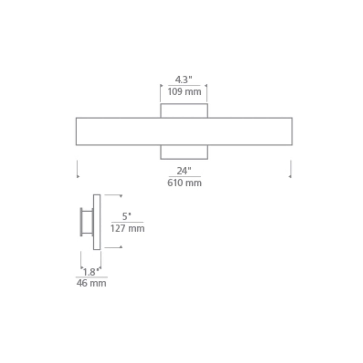 Visual Comfort Modern Bau 24 Bath Bar