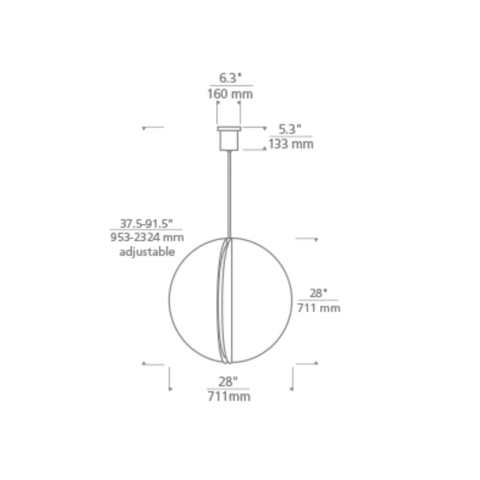 Visual Comfort Modern Bau Pendant