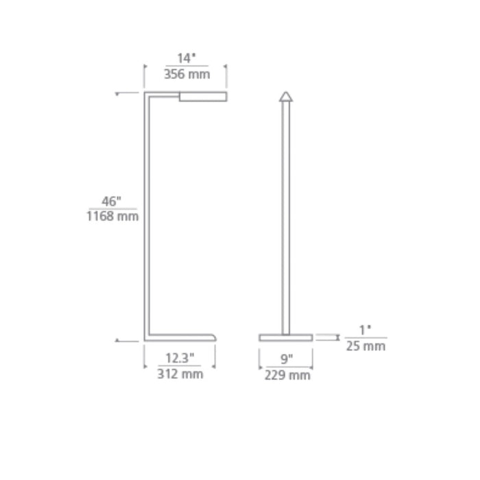 Visual Comfort Modern DESSAU 38 FLOOR LAMP