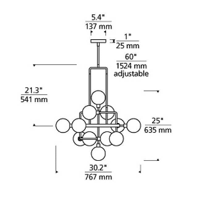 Visual Comfort Modern VIAGGIO CHANDELIER