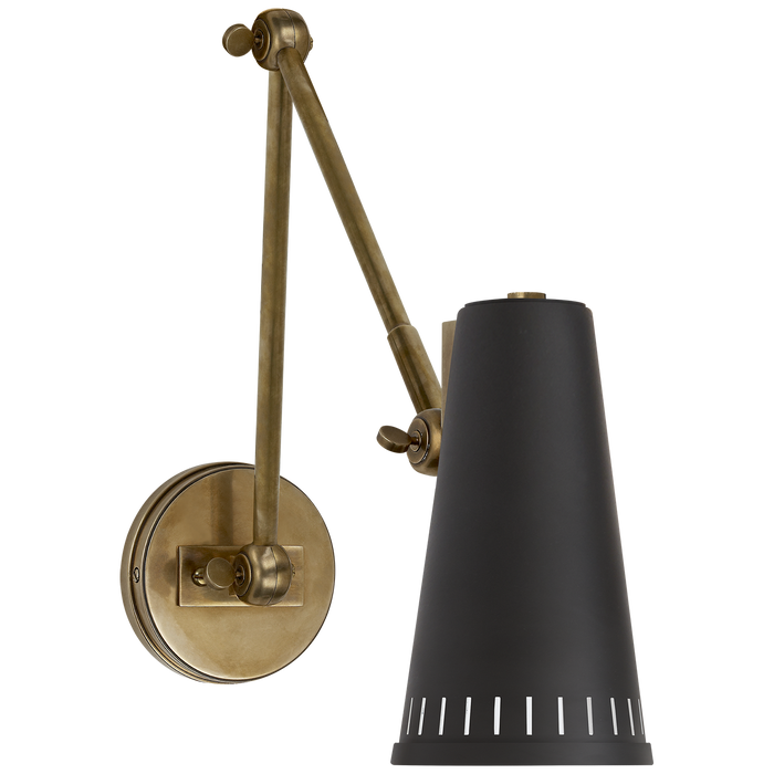 Visual Comfort Signature Antonio Adjustable Two Arm Wall Lamp