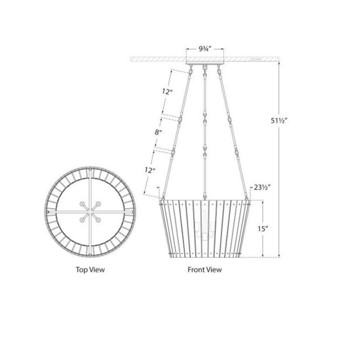 Visual Comfort Signature Cadence Medium Chandelier