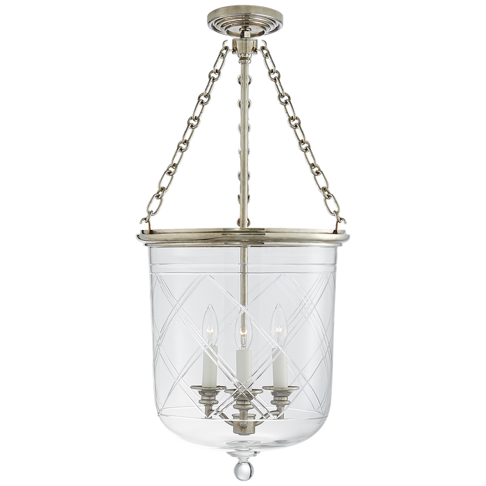 Visual Comfort Signature Cambridge Medium Smoke Bell Pendant