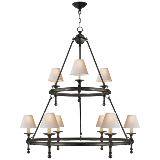 Visual Comfort Signature Classic Two-Tier Ring Chandelier