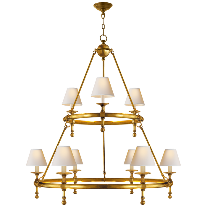 Visual Comfort Signature Classic Two-Tier Ring Chandelier