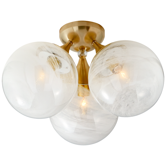 Visual Comfort Signature Cristol Large Triple Flush Mount