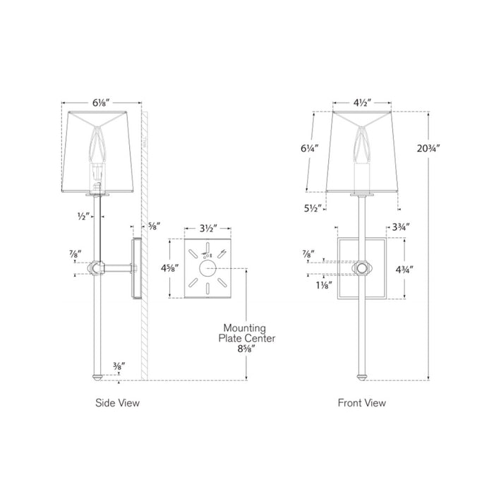 Visual Comfort Signature Lucia Medium Tail Sconce