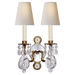 Visual Comfort Signature Yves Crystal Double Arm Sconce