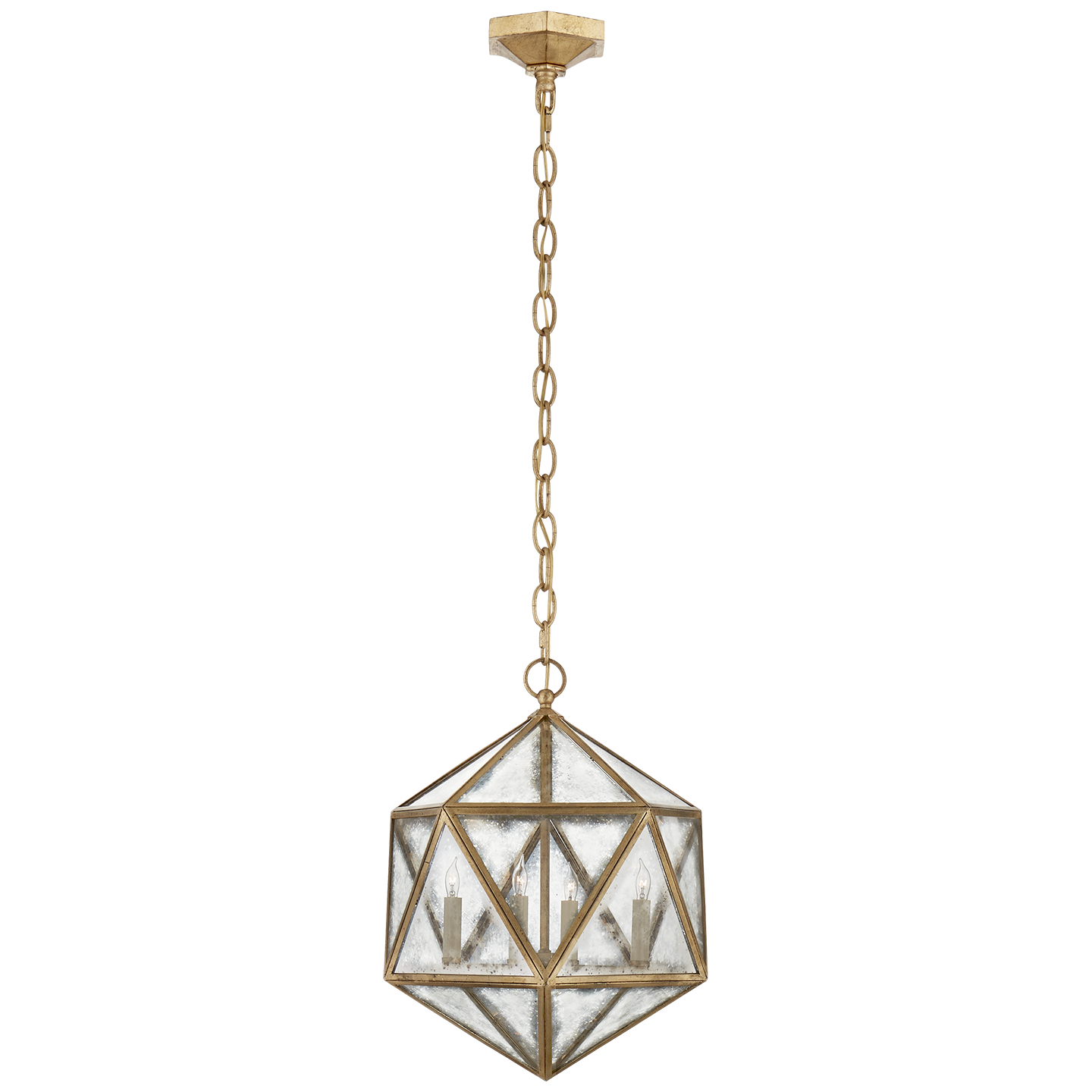 Visual Comfort Signature Zeno Medium 18 Facet Hedron Lantern