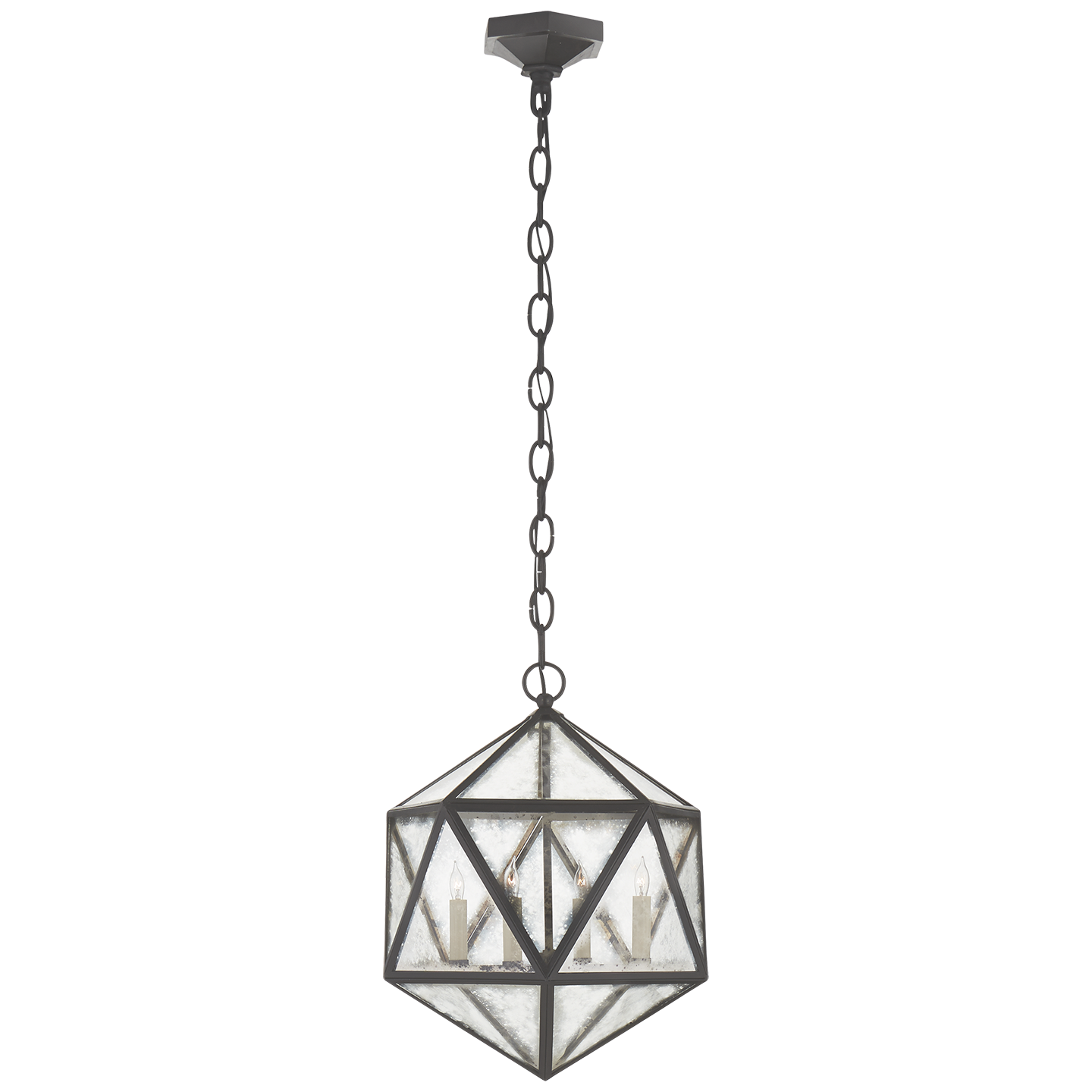 Visual Comfort Signature Zeno Medium 18 Facet Hedron Lantern