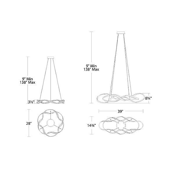 WAC Interlace LED Pendant Light