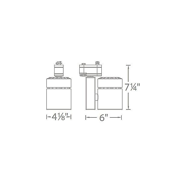 WAC LEDme Exterminator II 52W Track Head - L Track