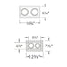 WAC Precision Module Recessed 2 Light LED Trim