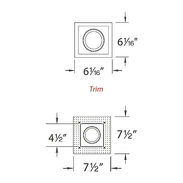 WAC Precision Multiples 4" 1 Light LED Trim