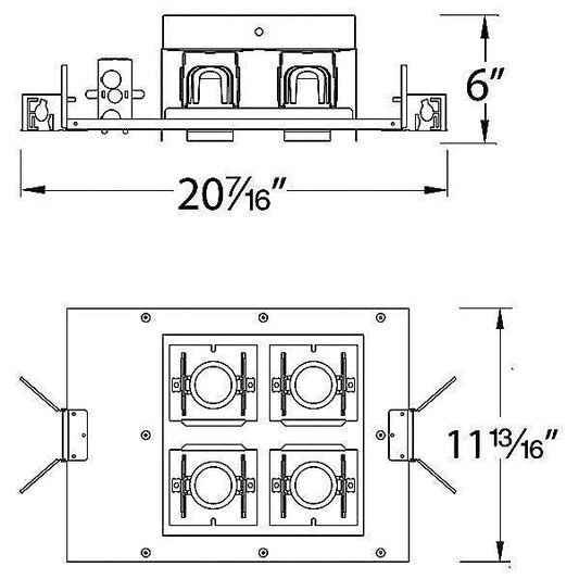 WAC Precision Multiples 4" LED