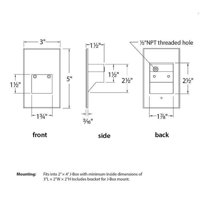 WAC WL-LED201 Step And Wall Light