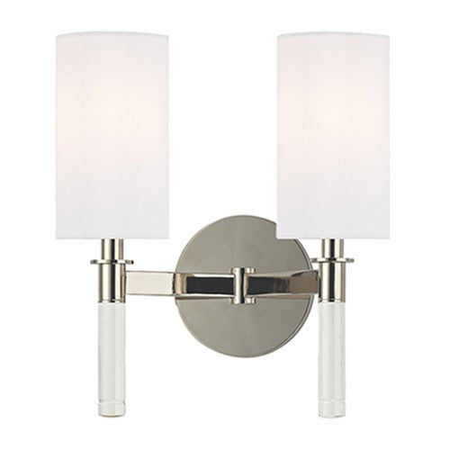 Wylie 2 Light Wall Sconce - Polished Nickel