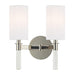 Wylie 2 Light Wall Sconce - Polished Nickel